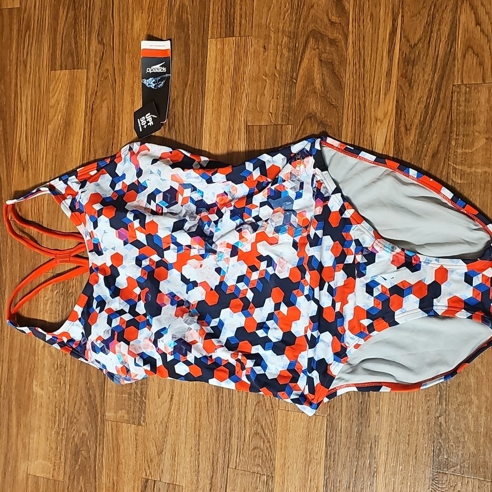 Speedo Women's Swimsuit One Piece Thin Strap High Cut NWT Hydrobra S40 - Picture 3 of 6